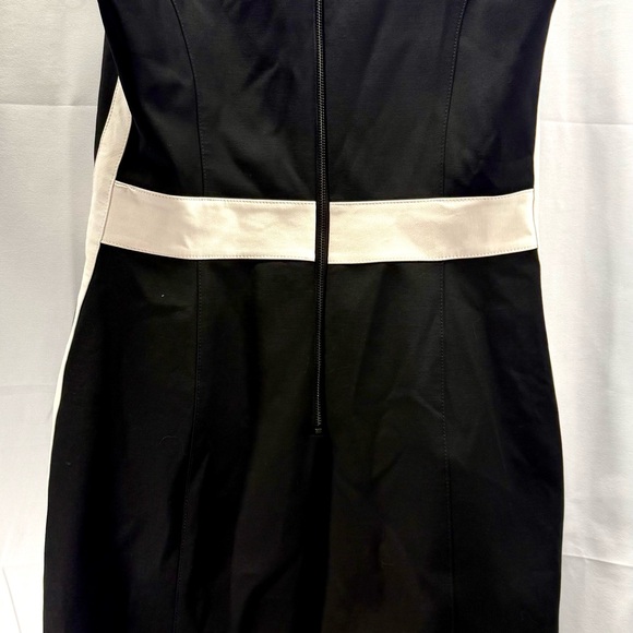 White House Black Market Sleeveless Black and White Dress Size 8 - Picture 4 of 7